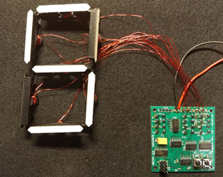 Electromagnetic 7-segment display